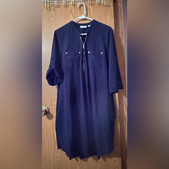 New York & Company Blue Shirtdress - Picture 3 of 8